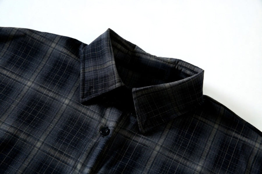 Black Plaid Long Sleeve Flannel Shirt
