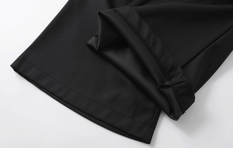 Black Pleats Wide Leg Pants