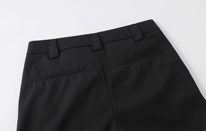 Black Pleats Wide Leg Pants