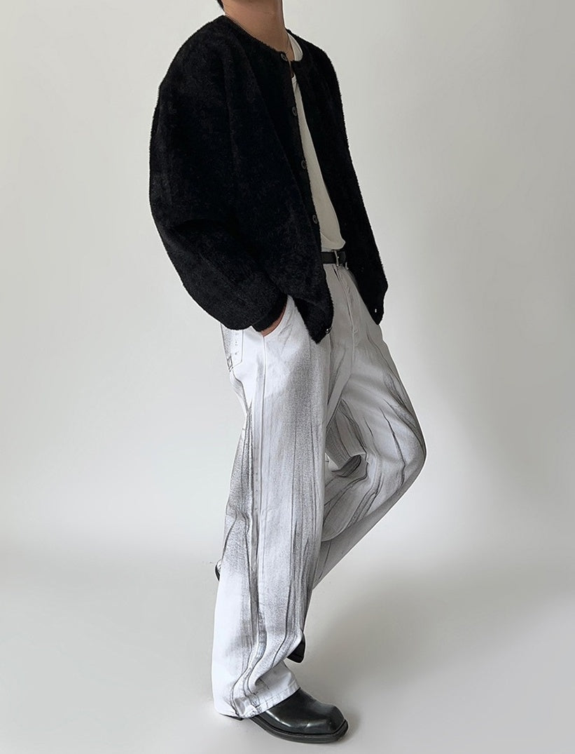 Black Plush Cozy Cardigan