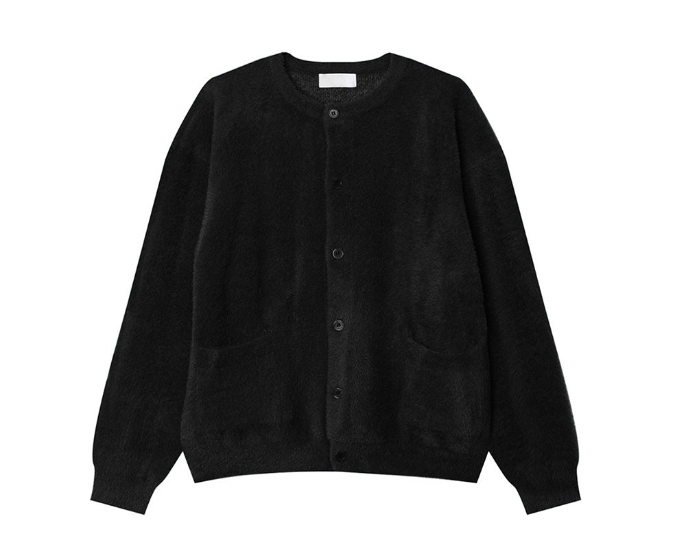 Black Plush Cozy Cardigan