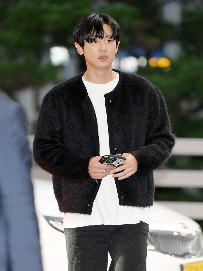 Black Plush Cozy Cardigan