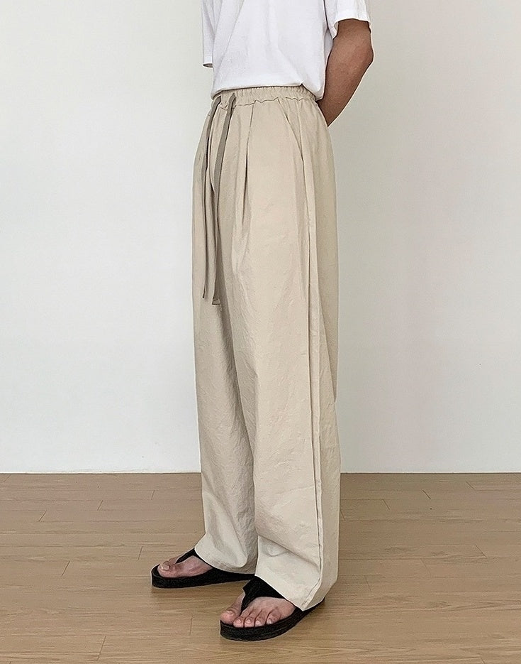 Black Relaxed Fit Wideleg Trousers