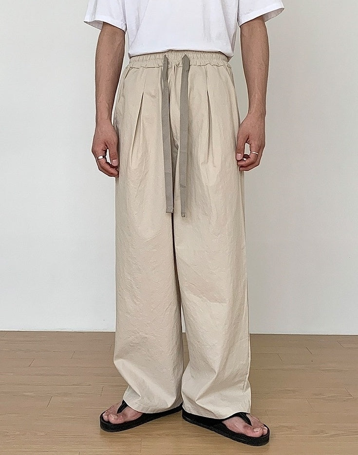 Black Relaxed Fit Wideleg Trousers