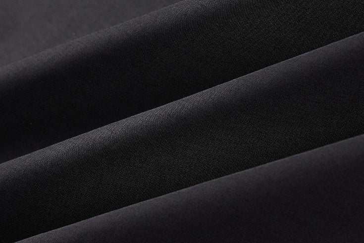 Black Relaxed Fit Wideleg Trousers