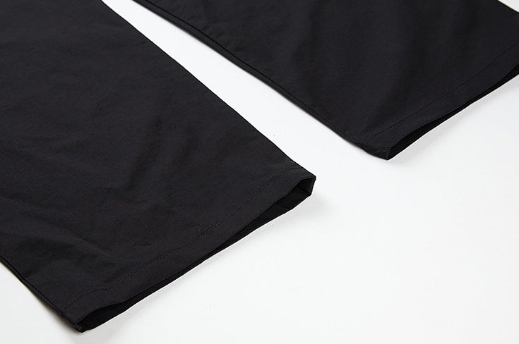 Black Relaxed Fit Wideleg Trousers