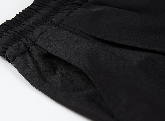 Black Relaxed Fit Wideleg Trousers