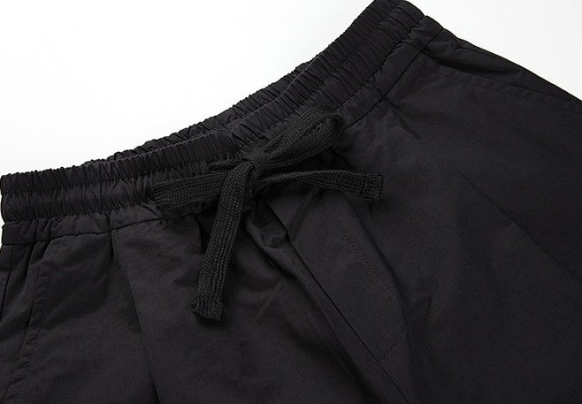 Black Relaxed Fit Wideleg Trousers