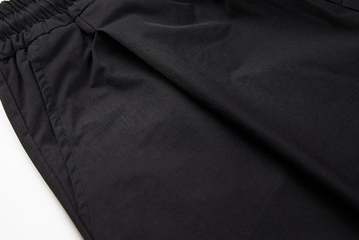 Black Relaxed Fit Wideleg Trousers