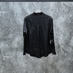 Black Rhinestone Embezzled Shirt