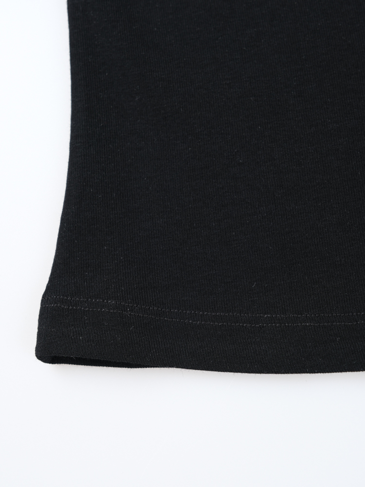 Black Ribbon Print Long Sleeve T-Shirt