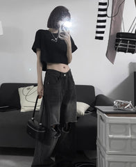 Black Ripped Knee Jeans