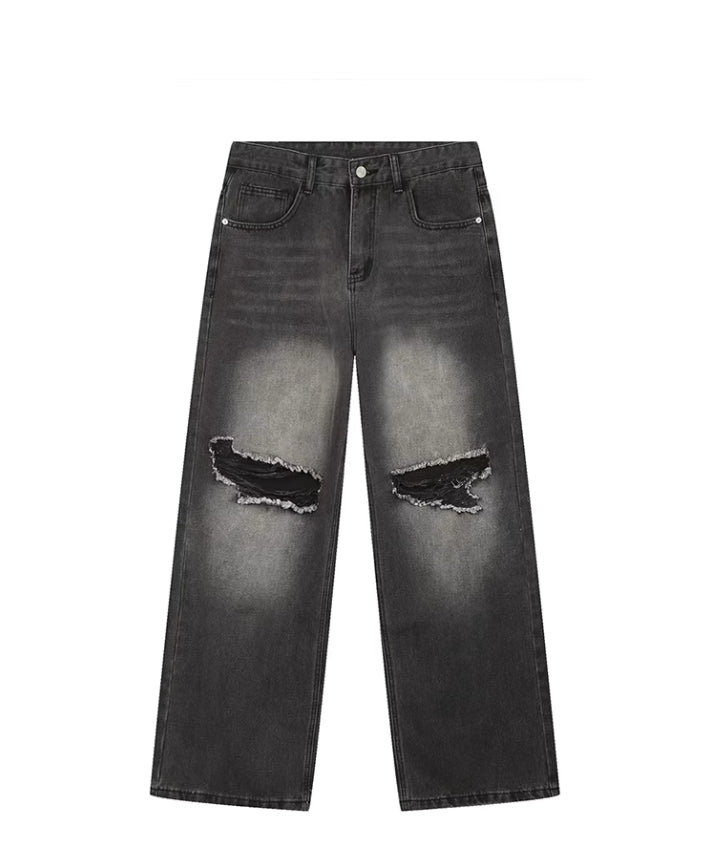 Black Ripped Knee Jeans