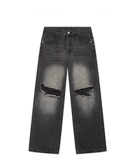 Black Ripped Knee Jeans