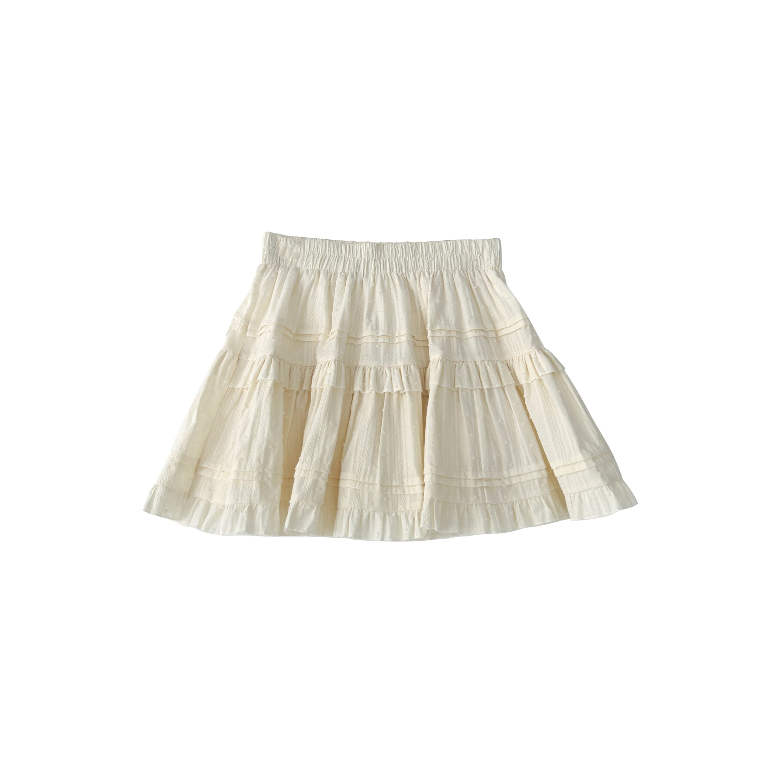Black Ruffled High Waist A Line Mini Skirt