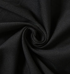 Black Ruffled Neckline Double-Breasted Vest