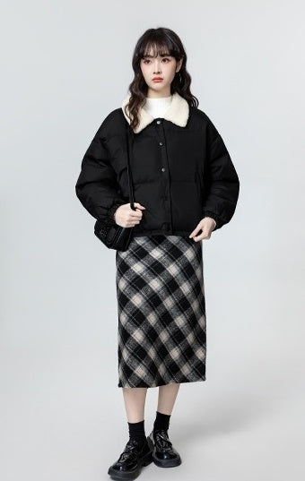 Black Short Collar Coat