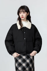 Black Short Collar Coat