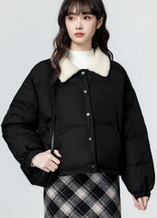 Black Short Collar Coat