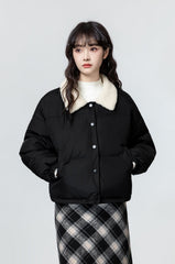 Black Short Collar Coat