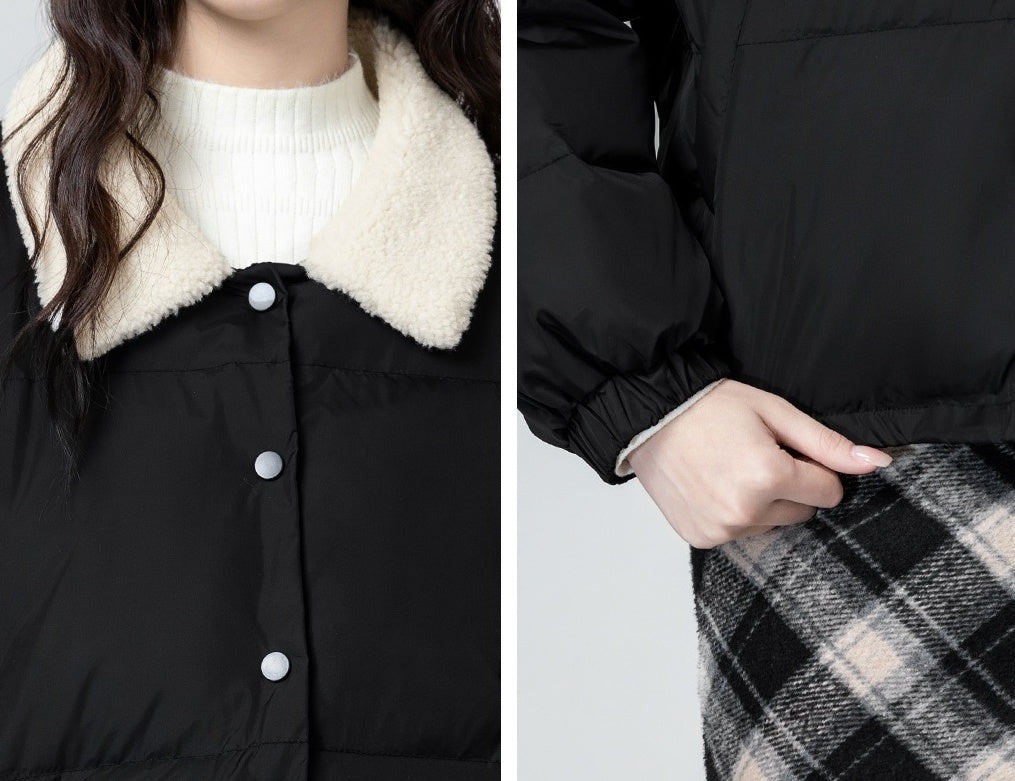 Black Short Collar Coat