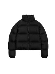 Black Short Quilted Winter Jacket