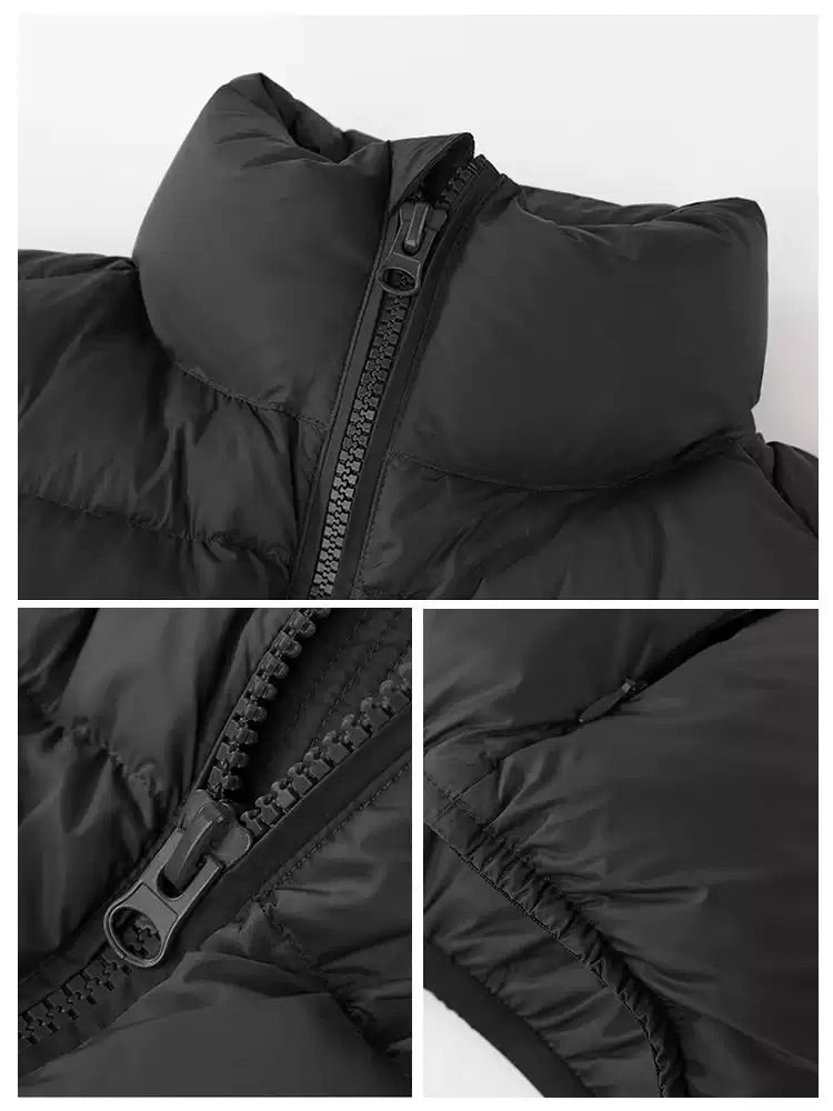 Black Short Quilted Winter Jacket