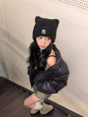 Black Short Quilted Winter Jacket