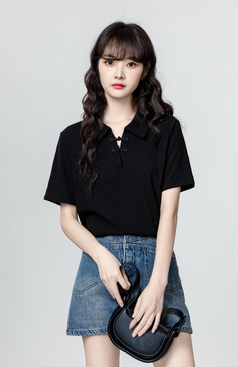 Black Short Sleeve Polo Shirt