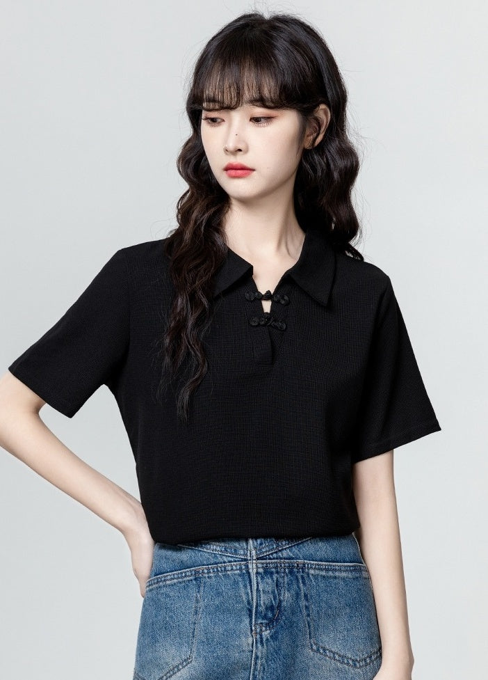 Black Short Sleeve Polo Shirt