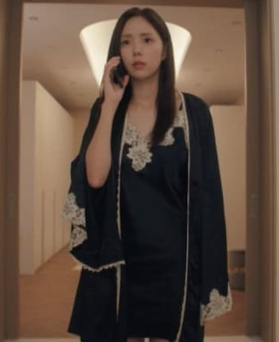 Black Silk Night Dress