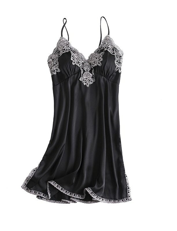 Black Silk Night Dress