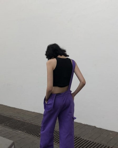 Black Sleeveless Crop Top