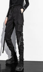 Black Slim Cargo Pants