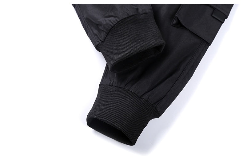 Black Slim Cargo Pants
