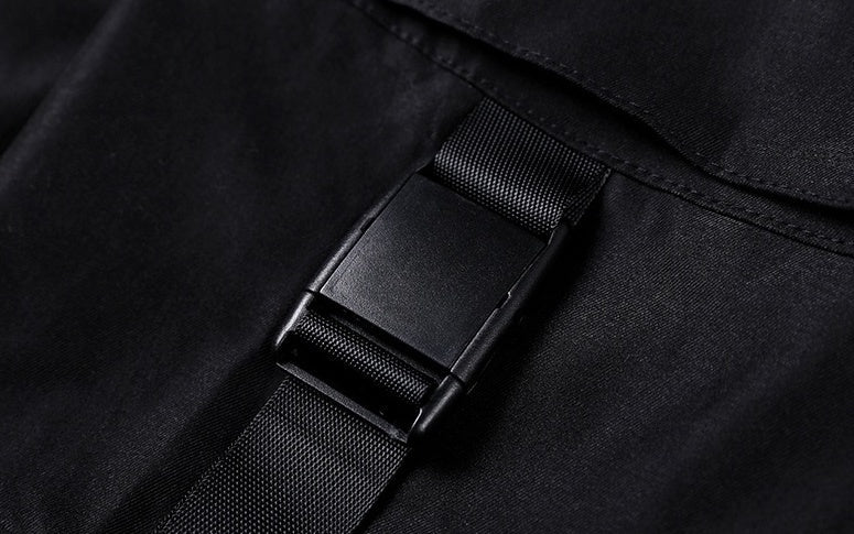Black Slim Cargo Pants