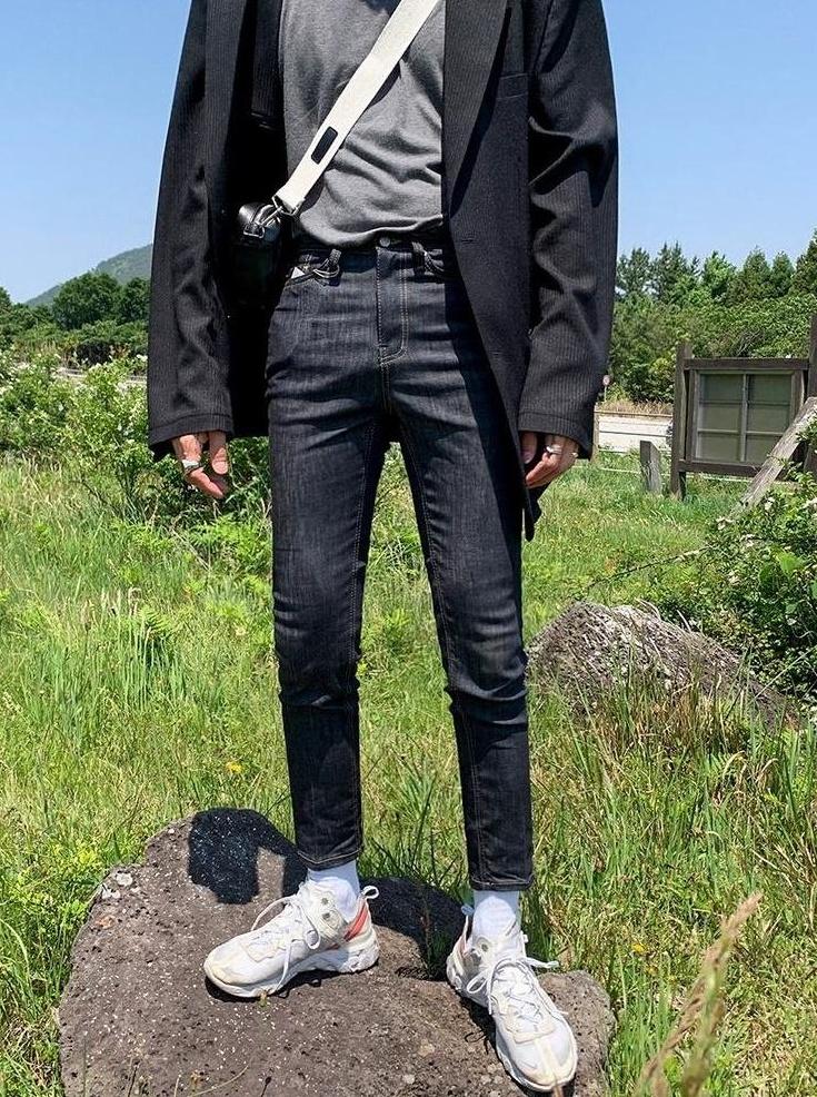 Black Slim Fit Denim Pants
