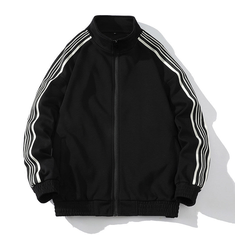 Black Stripes Track Suit Jacket