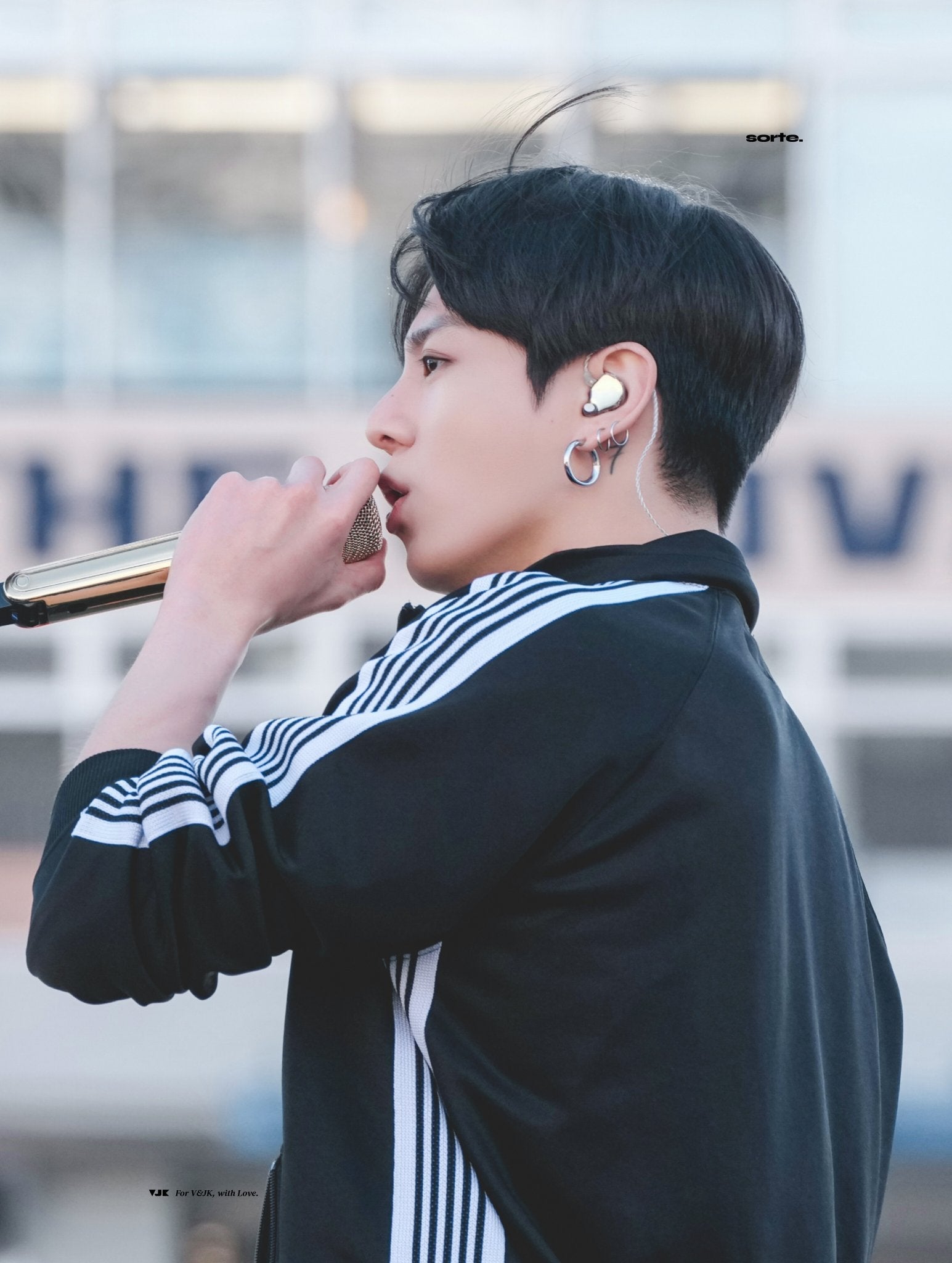 Black Stripes Track Suit Jacket