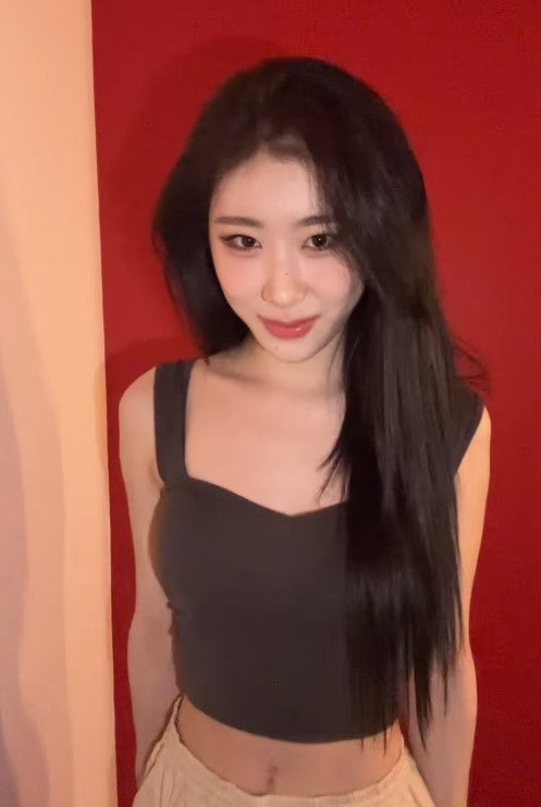 Black Sweetheart Neckline Camisole Top