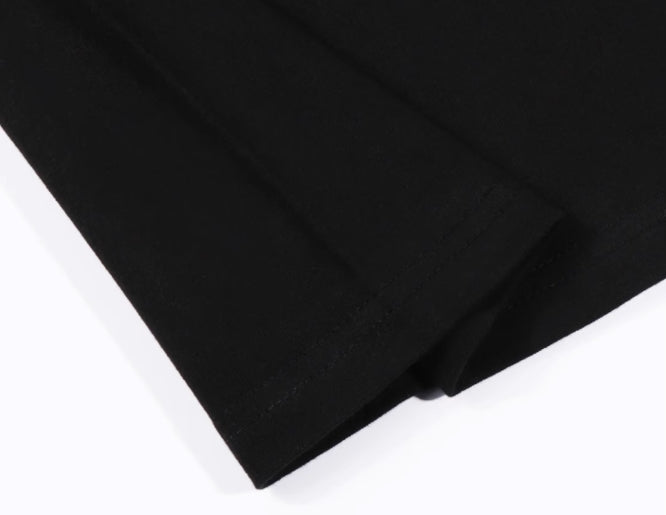 Black Abstract Collage Graphic T-Shirt