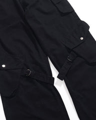 Black Tech Strap Utility Cargo Pants