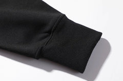 Black Thanks For Nothing Print Hooded Jacket