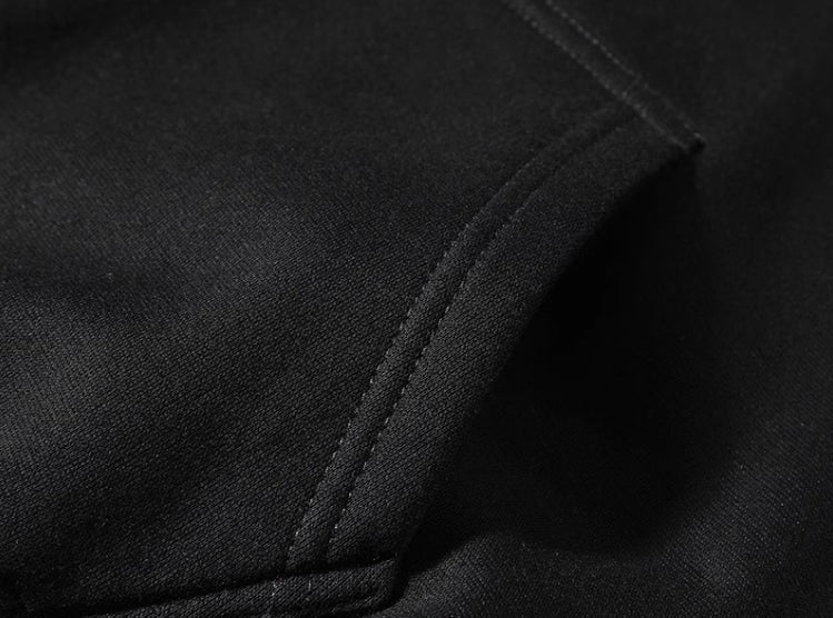 Black Thanks For Nothing Print Hooded Jacket