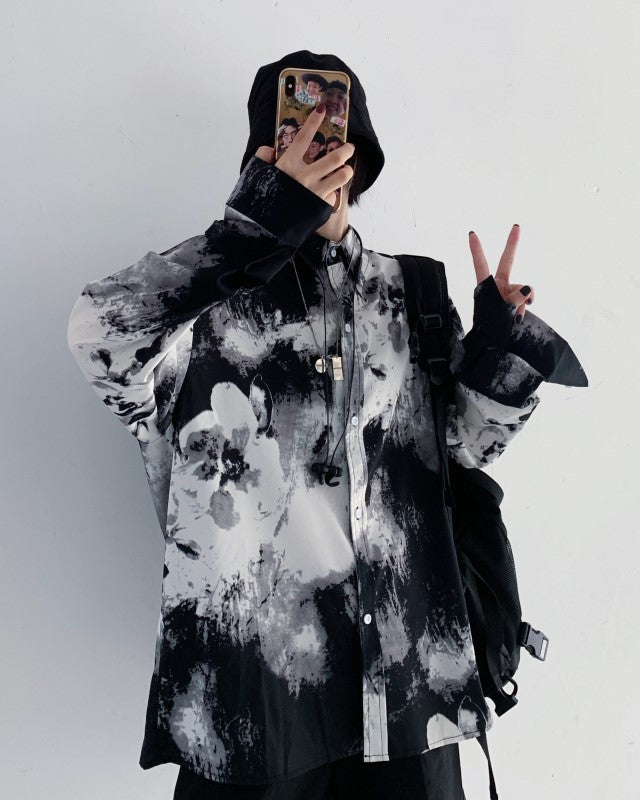 Black Tie-Dye Shirt