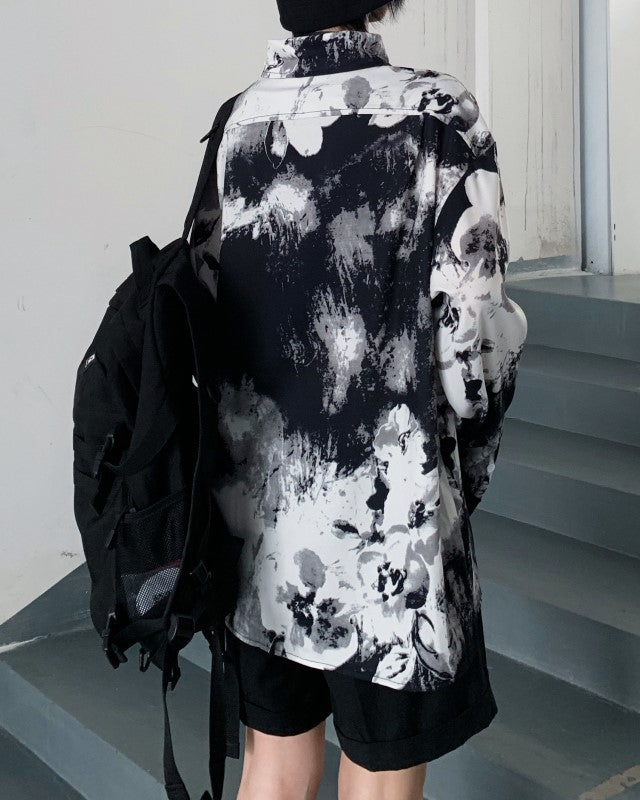 Black Tie-Dye Shirt