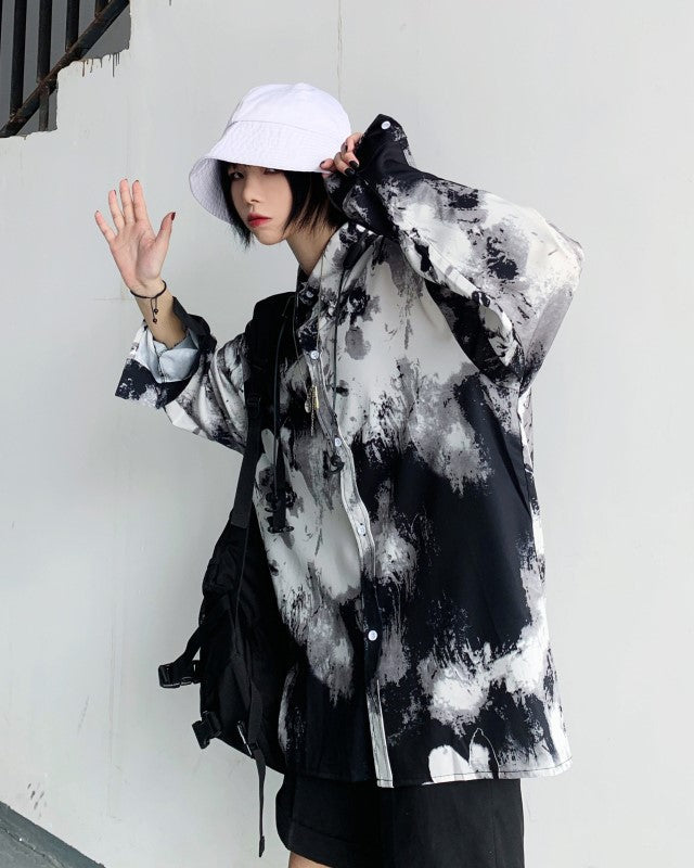 Black Tie-Dye Shirt
