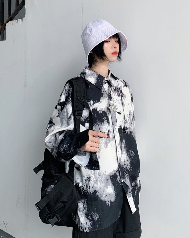 Black Tie-Dye Shirt