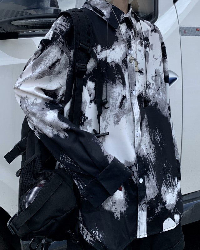 Black Tie-Dye Shirt