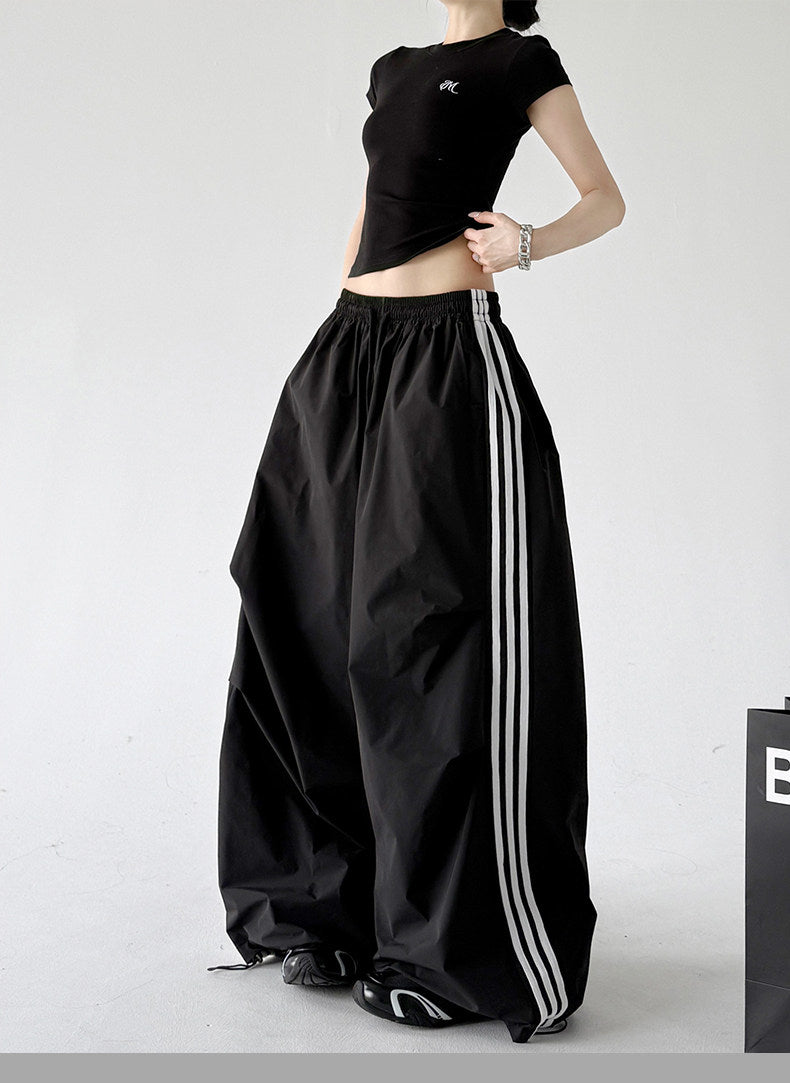 Black Triple Side Stripes Training Pants